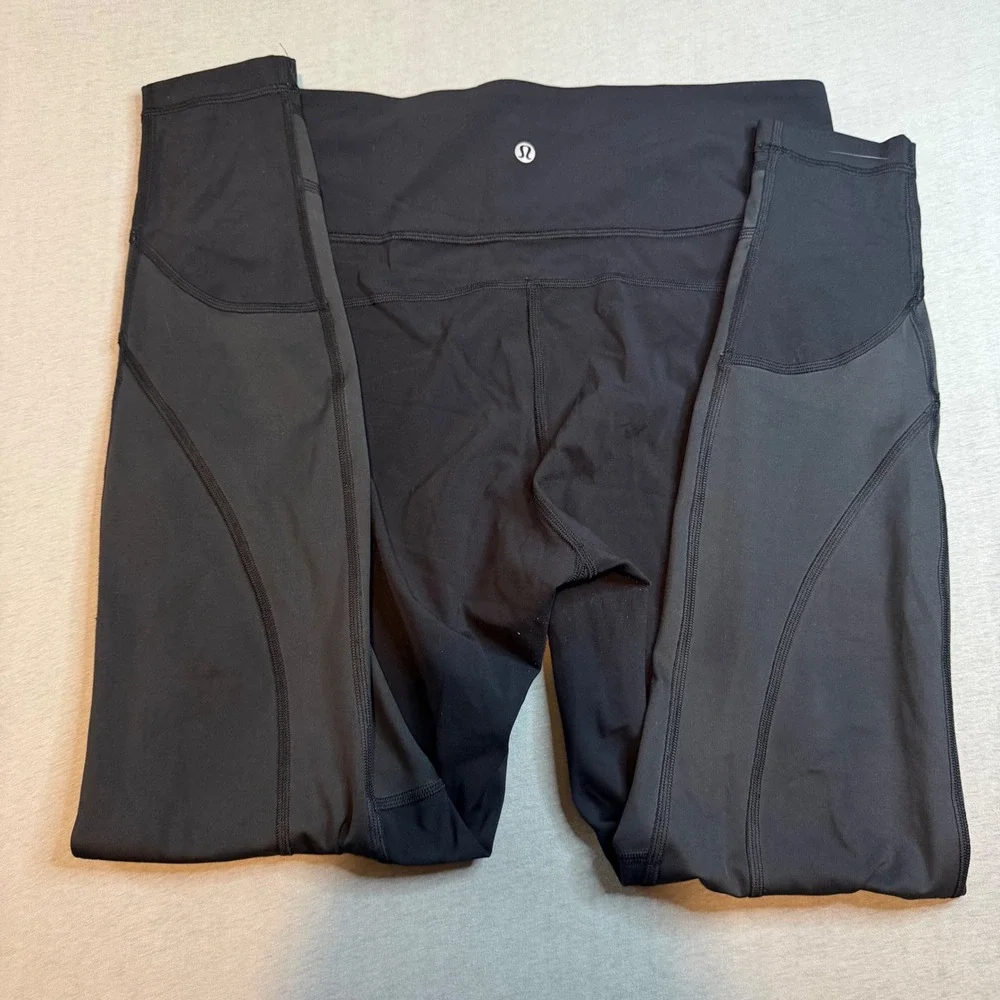 Lululemon Wunder Under High-Rise Tight 28" Black sz 12 Luxtreme Athletic Gym - Picture 3 of 7